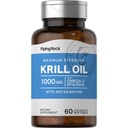 Piping Rock Krill Oil 1000 mg Softgels tención 60 Conteo Silencioso con Omega 3, EPA, DHA ← No GMO, Gluten Free