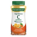 Gaviota de la naturaleza Vitamina C Gummies 700mg, High Potency Vitamin C Gummies Chewable para adultos, Suplemento de Apoyo Inmunitario, Suplemento dietético, Orange Flavor, 60 Ct