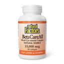 Factores naturales BetaCareLos 25.000 UI, vitamina A para la piel sana, visión y función inmunitaria, 90 Softgels