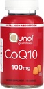 Qunol CoQ10 Gummies, CoQ10 100mg, Delicious Gummy Suplementos, Coenzyme Q10 Ayuda a apoyar la salud del corazón, Vegan, Gluten Gratis, Ultra alta absorción - 90 Conde