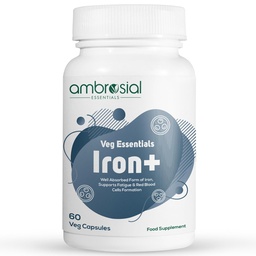Ambrosial Iron+ 25mg Pack de 1-60 Capsules
