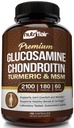NutriFlair Glucosamine Chondroitin Turmeric MSM Boswellia, 180 Capsules - Suplemento de Confort Conjunto - Natural &amp; No-GMO - Píldoras Antioxidantes - Soportes Atrás, Mangos, Manos, Juntas, Cartilaje