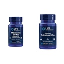 Extensión de la vida Melatonin IR/XR &amp; Optimized Ashwagandha - Sleep, Stress Relief, Focus, Memory - 60 cápsulas