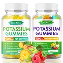 Potasio Citrate Gummies 1000mg, Potency Potassium Supplement Gummies for Adults Women &amp; Men, Potassium Gummies Support Leg Cramps &amp; Muscle Health, Pineapple & Mixed Fruit Flavor