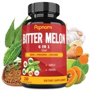 Extracto de melón orgánico - Neem combinado, Fenugreek, Curcumin, Ajo &amp; Papaya - 150 Cuenta para 5 meses - Apoyos Cuerpo, Digestivo, Esquí, Inmune &amp; Bienestar general