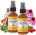 Mickelberry Gardens Honey Propolis Throat Spray - Soothing Sore Throat Relief &amp; Propolis Immune Support for Adults &amp; Kids - Herbal &amp; Honey Formula (2 oz, 2 Pack)