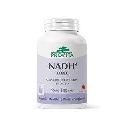 PROVITA NADH+ Forte ← Apoyo Cognitivo Suplemento con NADH, Coenzyme Q10 " Chlorophyll ANTE Energy Support, Focus, Mental Clarity " Brain Health ← Vegan Capsules ← High Absorption Cellular Formula