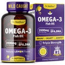 Petróleo de Pesca Omega-3, 3500 mg, EPA Alto &amp; DHA – No Fishy Taste, Fácil de Tragar, Burpless, Lemon Natural – Apoya el Corazón, Cerebro &amp; Salud Conjunta – 90 Softgels – Wild Caught.