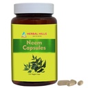 HERBAL HILLS Neem Capsules 120 Vegie Capsules Neem Leaf Azadirachta Indica 700 mg Polvo y Extracto Blend en una cápsula