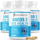 JB Wellness AREDS 2 Eye Vitamin &amp; Mineral Supplement, Contains Lutein, Vitamina C, Zeaxanthin, Zinc &amp; Vitamin Enhance Vision Supplement - 180 Count