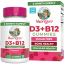 MaryRuth Orgánicas Azúcar Libre TENIDO 2 Mes de Abastecimiento TENIDO Vitamina D &amp; B12 Suplementos de Vitamina para Adultos &amp; Niños TENIDO Bone Health ANTERIOR Immune Apoyo TEN Vegan ANTE NO-GMO ANTE 60 Servimientos