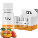 Tru Energy Shot, Extra Strength Energy Drink with Natural Caffeine, Green Tea, B Vitaminas B3, B6 &amp; Vitamin B12, Zero Sugar & Calories, Keto, Vegan, Gluten Free, Orange Mango, 2 FL OZ Bottles, 12 Pack