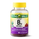 Primavera Valle Adulto Gummy Vitamina B12, Metabolismo Apoyo, Sabor de Frutas Naturales, 100 Gummies