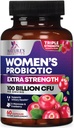 Probióticos para Mujeres Apoyo a la Salud Digestiva - 90 Billones Probiótico de Mujeres CFU, 16 Strains, Arándano, Probiótico Vaginal con Prebióticos, PH, Immune, Urinary, &amp; Feminine Health Support, 60 cápsulas