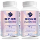 Suplementos de ácido hialurónico Liposomal 1000mg-High Bioavailable cápsulas de ácido hialurónico con 200 mg de Tremella Polysaccharides para la hidratación de la piel de doble estiramiento, Lubricación conjunta,2 Pack