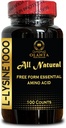L-LYSINE 1000 mg Free Form Amino Acid Essential - Proporciona equilibrio a una alta ingesta de suplemento de lisina de Arginina L promueve la energía, Boosts Immunity System - 1 Bottle 100 Condes