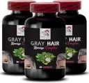Complejo de pelo natural - Gris Hair Reverse - Vibrancia fresca, Color despertar, Pelo brillante, Pelo Luminoso, Enriquecimiento del cabello, Brilliance del cabello, Boost de color, Transformación del cabello 3 Botellas 180 Capsules