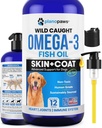 Omega 3 aceite de pescado para perros - Mejor que el aceite de salmón - Petróleo de pescado para perros suplemento para reducir la cama &amp; picazón - Soportes Juntas, cerebro y salud del corazón - Suplemento de piel y carne - Aceite de pescado líquido