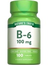 La verdad de la naturaleza B6 Vitamina TENIDO 100mg ANTE 100 Tablets ANTE Vegan, No GMO &amp; Gluten Suplemento gratuito