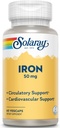 Solaray Iron 50mg Silencioso 60 Cuenta Silencioso paquete de 2