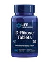 Extensión de vida Tablas D-Ribose, Plus Calcium, Ayuda a mantener niveles de energía saludables en el corazón y el músculo, promueve la producción de ATP, libre de gluten, no GMO, Vegan, 100 Tablets vegetarianos