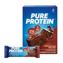 Pure Protein Bares, High Protein, Nutritious Snacks to Support Energy, Low Sugar, Gluten Free, Chocolate Deluxe, 1,76 oz., Pack de 4