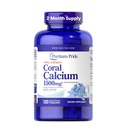 Puritan's Pride Triple Strength Coral Calcium 1500mg con Bone-ActiveTM, Suplemento dietético para el corazón, Nerve y Muscle Support, 2 Month Supply, 120 Rapid Release Capsules