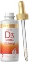 Carlyle Líquido Vitamina D3 TENIDO 5000 UI (125 mcg) TENIDO 2 oz TEN VENTA Vegetariano, No-GMO, y Gluten Suplemento gratuito ANTE Vitamina D Liquid Drops for Adults
