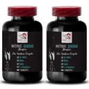 Suplementos diarios - NITRIC OXIDE BOOSTER - Complementos de óxido nítrico para hombres, Suplemento de ejercicio, potencia de rendimiento, foco de potencia, fórmula de resistencia, potenciador de resistencia, potenciador de músculo 2 Botella 120 Tabs