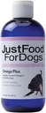 JustFoodForDogs Omega Plus Premium Fish Oil for Dogs Omega 3 Suplemento, Liquid, 8 oz