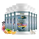 GreeNatr 7 en 1 Suplemento de Apoyo Inmunitario con Vitamina C, Vitamina D3, Zinc 50mg, Quercetina, Echinacea Purpurea, Sambucus Elderberry y Ginger para Defensa Inmunitaria Completa - 60 cápsulas (12 botellas)