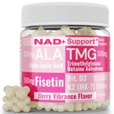 SHIZAM TMG Betaine Alpha Lipoic Acid ALA D3 Fisetin Gummies, Tri-Metilglycine trimetilglycine R-Alpha NAD+ Más + HCL Suplementos, Mitocondrial Senolytic Activator, NR Capsules Powder 600mg 1000mg