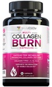 Multi Collagen Burn: Péptidos de proteína hidrolizada multi-tipo con ácido hialurónico, vitamina C, muestras de SOD B, tipos I, II, III, V y X, libres de cafeína (capítulos de sabor)