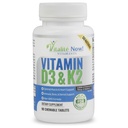 Mejor Vitamina D3 2000 UI + K2 - Absorción optimizada en la mejor forma MK7 para la salud pulmonar, huesos fuertes y corazón sano - Todo natural - sabor a cereza - 90 tabletas Chewable - 3 meses de suministro!