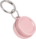 Caja de carga de metal diario - Portable Keychain Pill Holder, Waterproof Small Travel pill Container for Earplugs Coins, Compatible con Loop, Eargasm &amp; Vibes, Compact Mini Purse Pill Box (Pink)