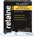 OCuSOFT Retaine MGD Complete Dry Eye Relief Lubricant Eye Drops Single-Dose Containers, 30 Cuenta (Pack of 2)