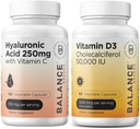 Balancebreens Cocido Hialurónico puro 250 mg con vitamina C 50 mg + vitamina D3 50.000 UI Suplemento Combo