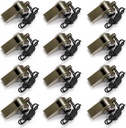 Kingrol 12 Empaquetaduras de seguridad para adultos, Whistles de emergencia alto con patio para embarcaciones, senderismo, camping y escalada