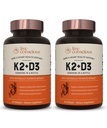 Vitamina Conscious K2 MK7 con suplemento D3 ← Bone & Heart Health Support - Patented Vitamin K &amp; Vitamina D3 5000 UI (2-Pack)