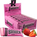 Bar Braven Bar Strawberry Energy Bar (1.59 oz, Pack of 20) – Energy Chews with 5g Protein – On-the-Go Energy Snacks for Running, Hiking, and Sports - Gluten Free Snacks for Sustained Energy Boost