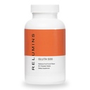 Reluminas Gluta 500 Tablas Chewable con Glutathione, Ácido Hialurónico, Vitamina C, Biotina & Collagen – Soporta Tono de Skin &amp; Glow – Fruit Punch Flavor – Made in USA – 60 Tablets
