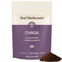 Mushrooms reales Chaga Mushroom Powder – Orgánica Chaga Extracto del Cuerpo de Fruto – para el Bienestar diario y el apoyo energético – Vegan, No GMO, 60 Servidores Suplemento de Mushroom