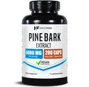 Saludfare Pine Bark Extracto 6000mg Francés Marítimo Silencio 200 Vegan Capsules ← Normalizado 95% OPC Proanthocyanidins ← Antioxidante Suplemento Herbal Silencio No GMO, Libre de gluten Silencio Hecho en Estados Unidos