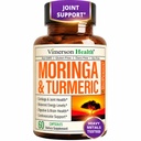 Moringa + Suplemento de Curcumina Turmérica para Salud Conjunta, Salud Gut, Energía y Apoyo Inmunitario - Total Wellness Fórmula - Curcumina tumérica con Pepper Negro &amp; Moringa Pure Capsules - 60 Conde