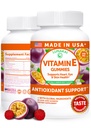 Lunakai EE.UU. hizo vitamina E Gummies 400IU con vitamina C - Delicious, Vegan, Suplemento no OGM para el soporte diario de piel y ojo, 60ct