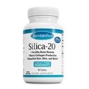 EuroMedica Silica-20 - Complemento Soportes Estructura de bonificación " Producción de colágeno - Dientes fuertes " Densidad de bonificación saludable - Ayuda pelo, piel " uñas Salud - 60 Tabletas (30 Serviciones)