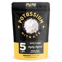Pellets de Nitrato de Potasio, 99% Puro, Retador de Frutas, Fertilizante para Plantas, Grass, Interior y Exterior, Cuidado de césped, Industrial-Grado, Prilled, 5 libras