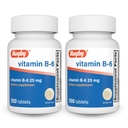 Vitamina de Rugby B-6 Tablas - 25 mg de vitamina B6 - Suplemento dietético - 100 Cuenta (2 Pack)