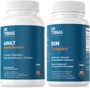 Dr. Tobias Adult Multivitamin &amp; DIM Complex, soporta Energía, Inmune y equilibrio hormonal para hombres &amp; mujeres con 42 Frutas & Verduras, BioPerine, Broccoli Extract &amp; Calcium, Non-GMO