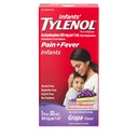 Tylenol Oral Suspension Medicina Líquida con Acetaminofeno, Reductor de la fiebre del bebé " Dolor de dolor para dolores menores " , Tornillo de ternera, Dolor de cabeza " , Sabor de la uva, 1 fl. oz